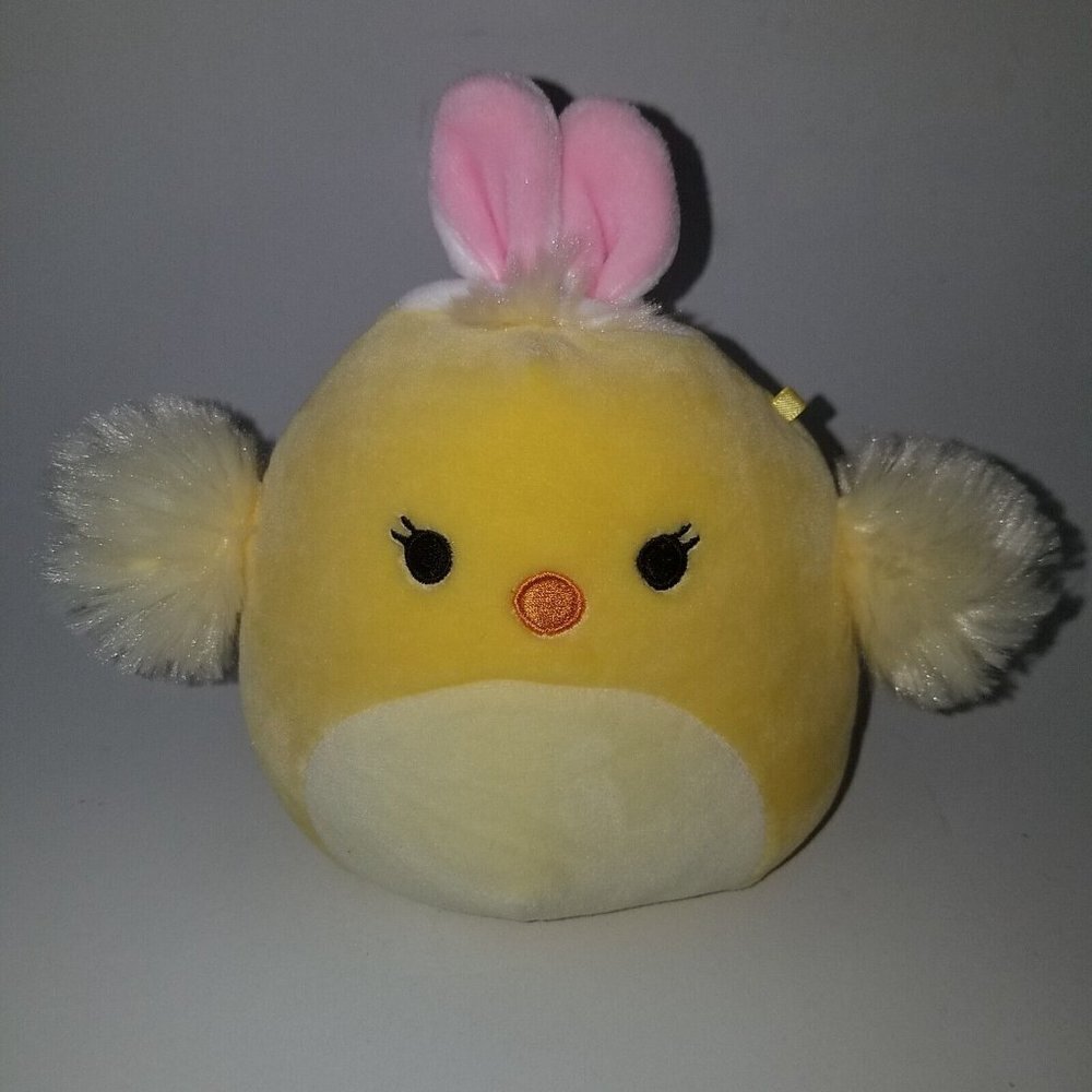 Squishmallows AIMEE Yellow Chick Plush Small 5" Easter Bunny Ears Toy Gift